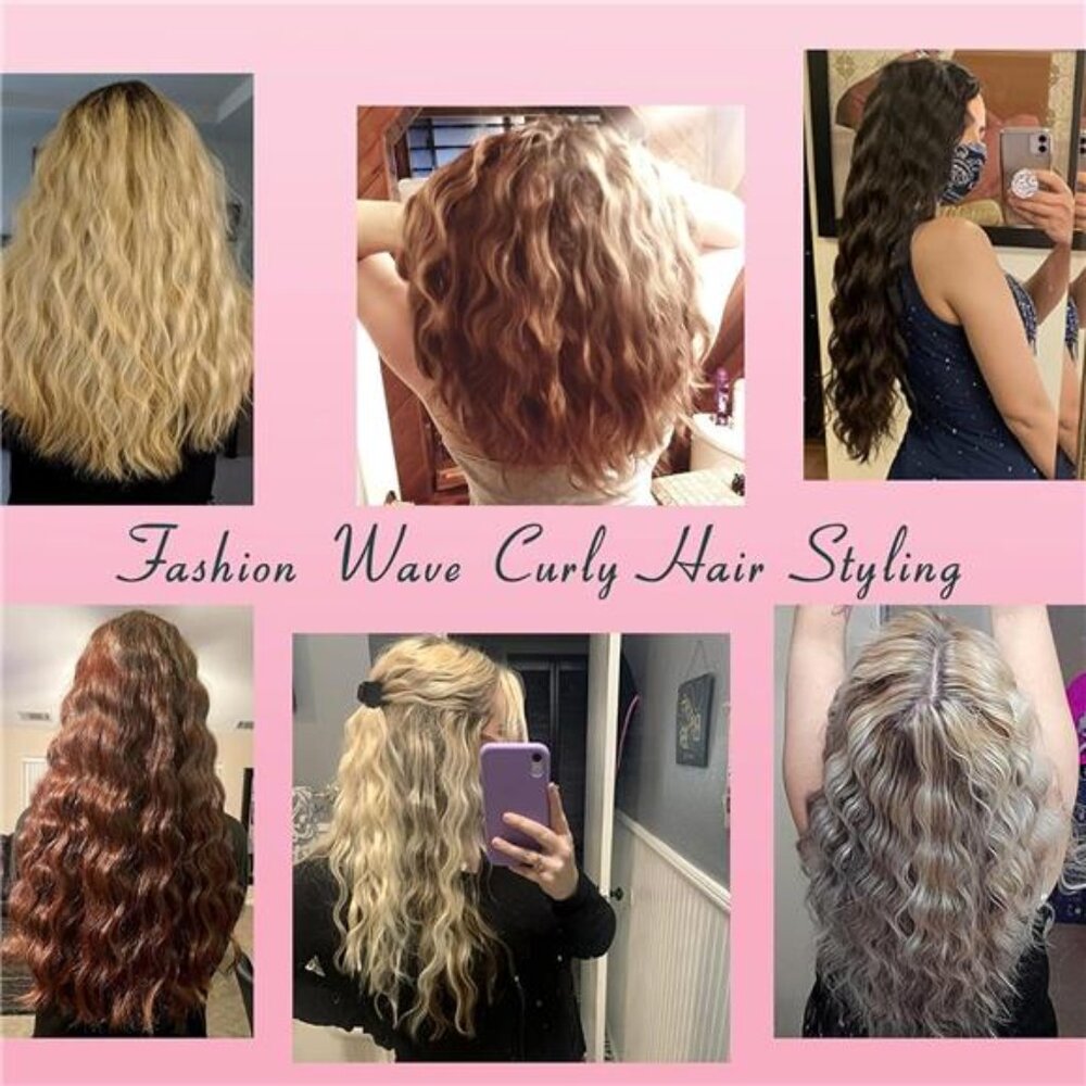 3 Barrel Curling Iron Hair Crimper: Birthday Gifts for Women Aleath Dual Voltage - Picture 6 of 7
